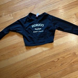 Fiorucci black long sleeve crop top never worn
